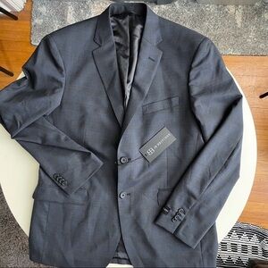 JB Britches Men’s Logan Wool Blend Plaid Suit Jacket 42R Blue Gray New